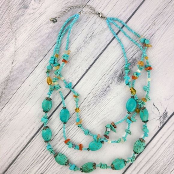Hdny Henry Designs Faux Turquoise Necklace - Picture 2 of 5